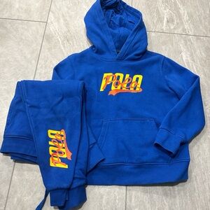 Polo by Ralph Lauren Blue Hoodie and Pants Set